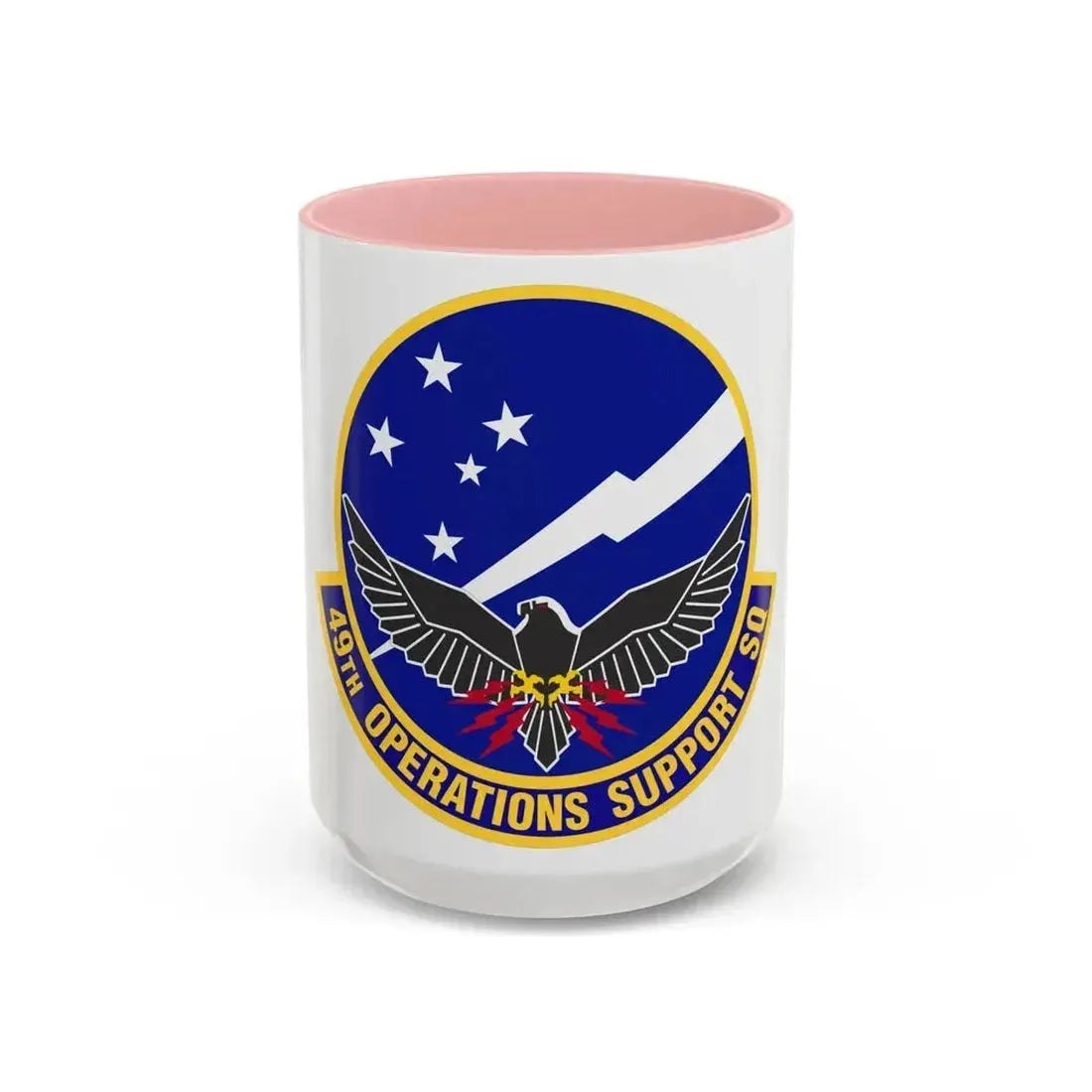 49th Operations Support Squadron (U.S. Air Force) Accent Coffee Mug 15oz Pink - Go Mug Yourself