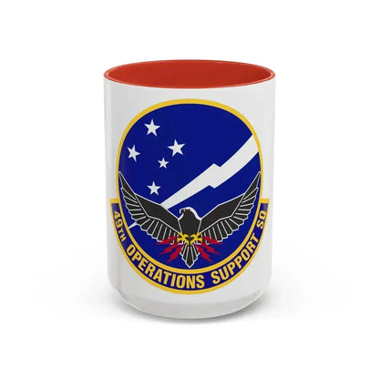 49th Operations Support Squadron (U.S. Air Force) Accent Coffee Mug 15oz Red - Go Mug Yourself