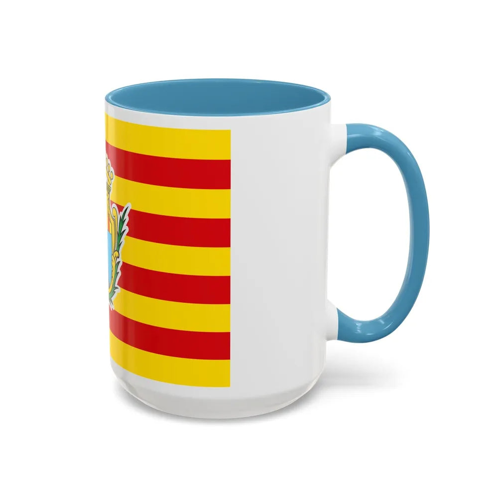 Flag of Alghero Italy - Accent Coffee Mug-Go Mug Yourself