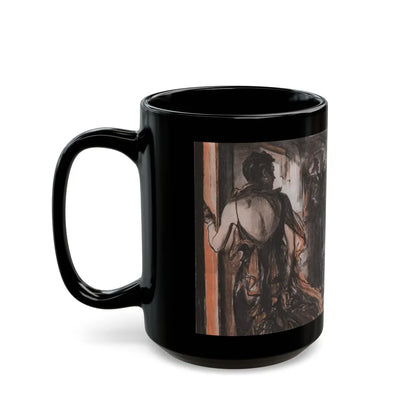 Dinner for Three Attended by Two, McCall's, September 1930 - Black Coffee Mug-Go Mug Yourself