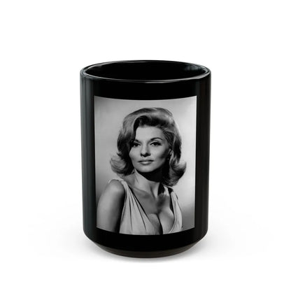 Nancy Kovack #39 (Vintage Female Icon) Black Coffee Mug-15oz-Go Mug Yourself