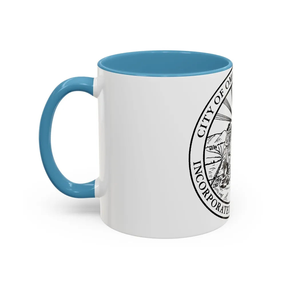 Seal of Omaha Nebraska - Accent Coffee Mug-Go Mug Yourself