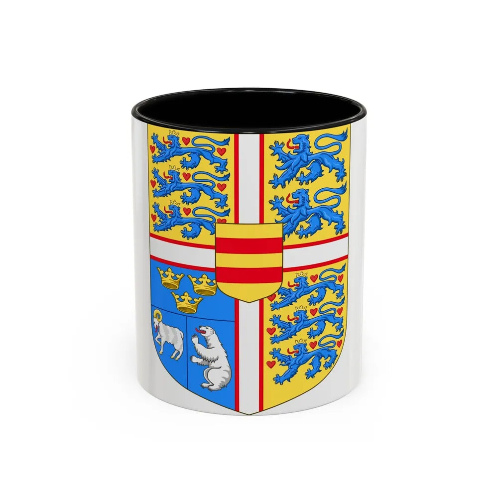 Royal arms of Denmark - Accent Coffee Mug-11oz-Black-Go Mug Yourself