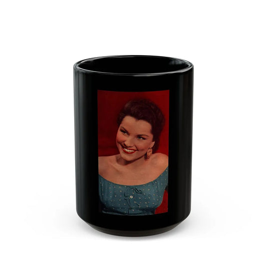 Debra Paget #624 (Vintage Female Icon) Black Coffee Mug-15oz-Go Mug Yourself