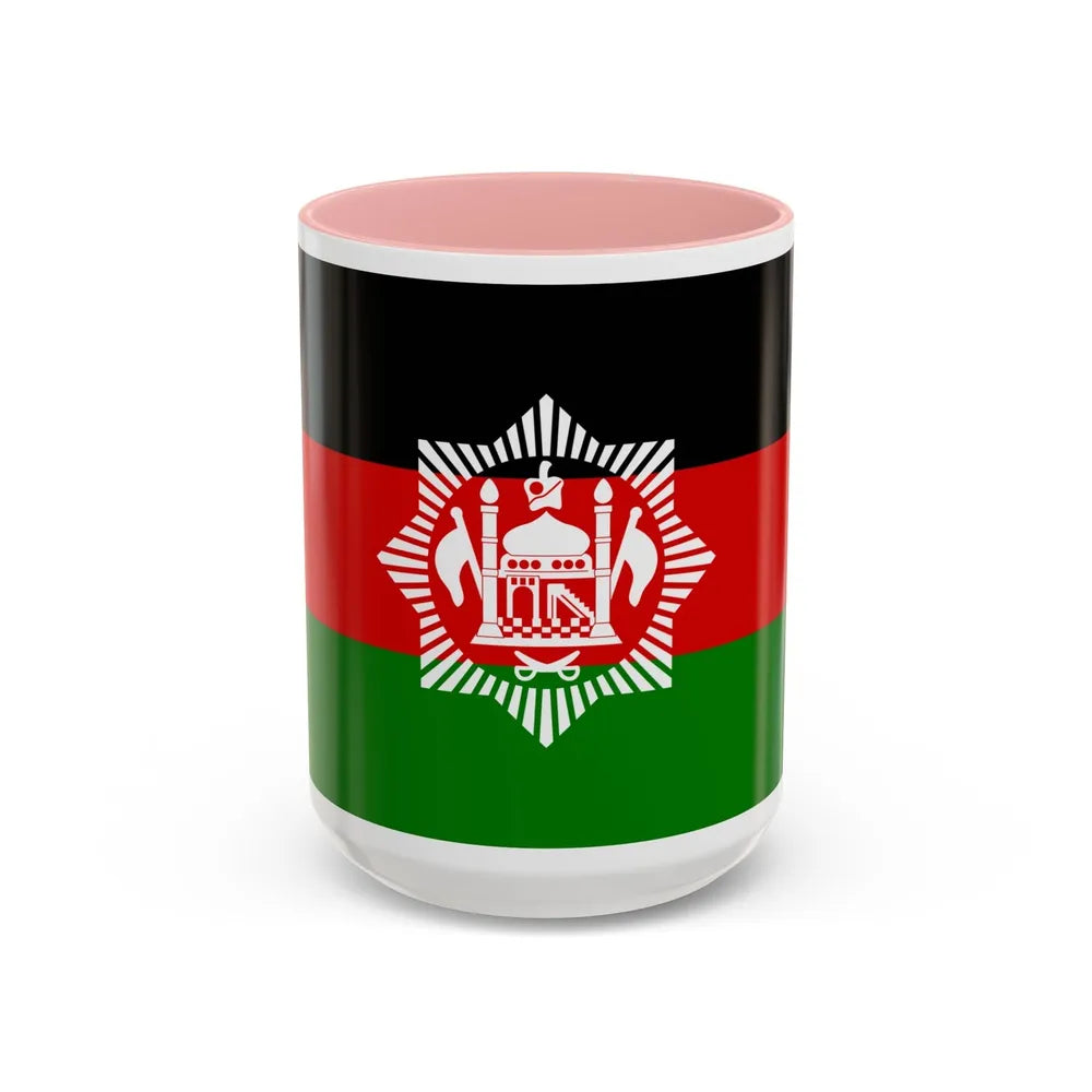 Flag of Afghanistan 1928 - Accent Coffee Mug-15oz-Pink-Go Mug Yourself