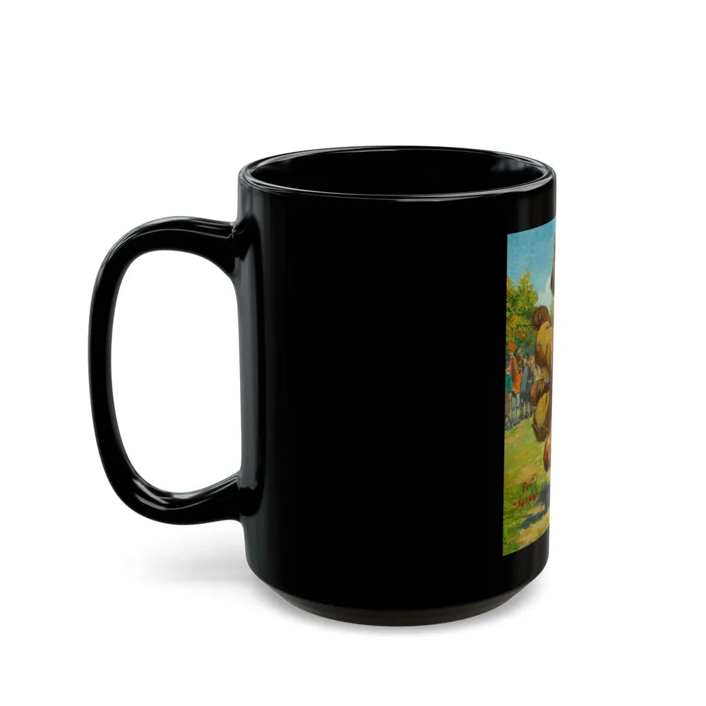 Boys Football Tackle - Black Coffee Mug-Go Mug Yourself