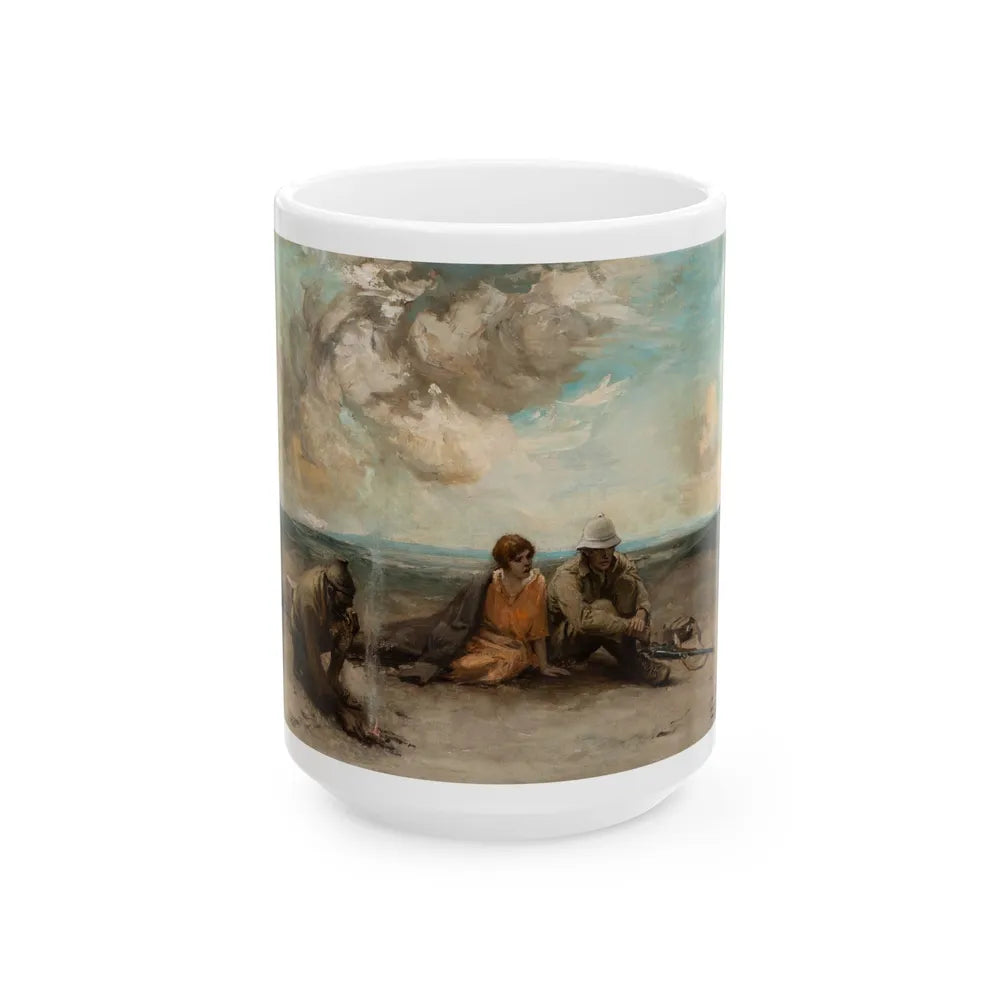 Back from Beyond, The Saturday Evening Post interior illustration, 1926 - White Coffee Mug-15oz-Go Mug Yourself