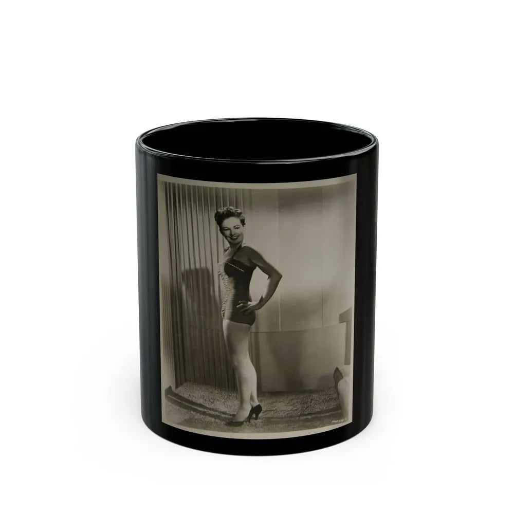 Coleen Gray #01 (Vintage Female Icon) Black Coffee Mug-11oz-Go Mug Yourself