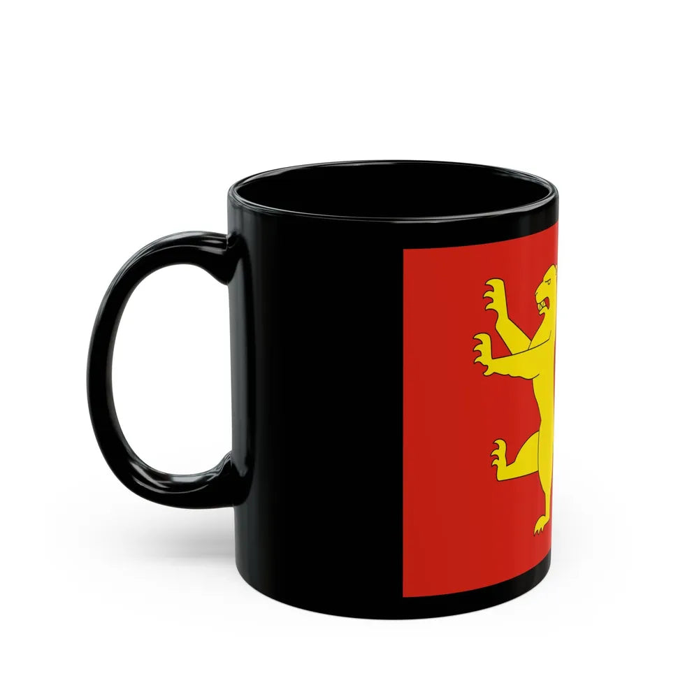 Flag of Fredrikstad Viken Norway - Black Coffee Mug-Go Mug Yourself