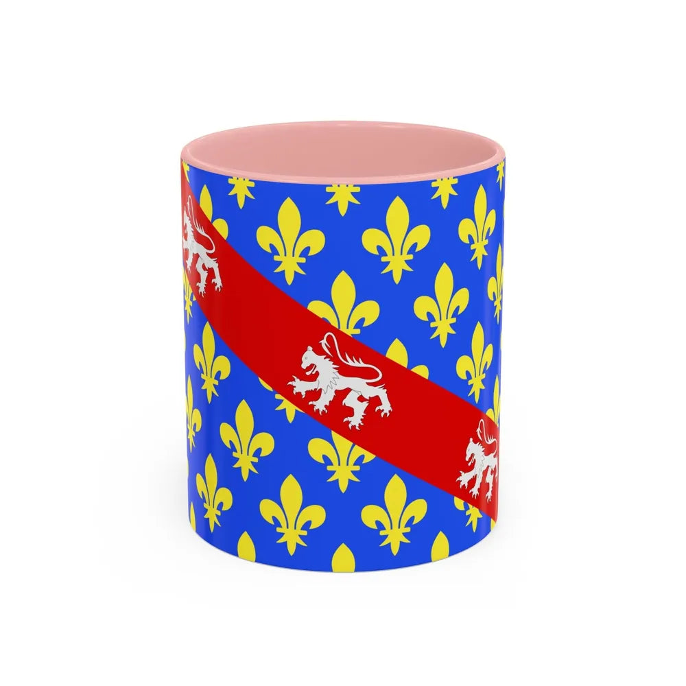 Flag of Creuse France - Accent Coffee Mug-11oz-Pink-Go Mug Yourself