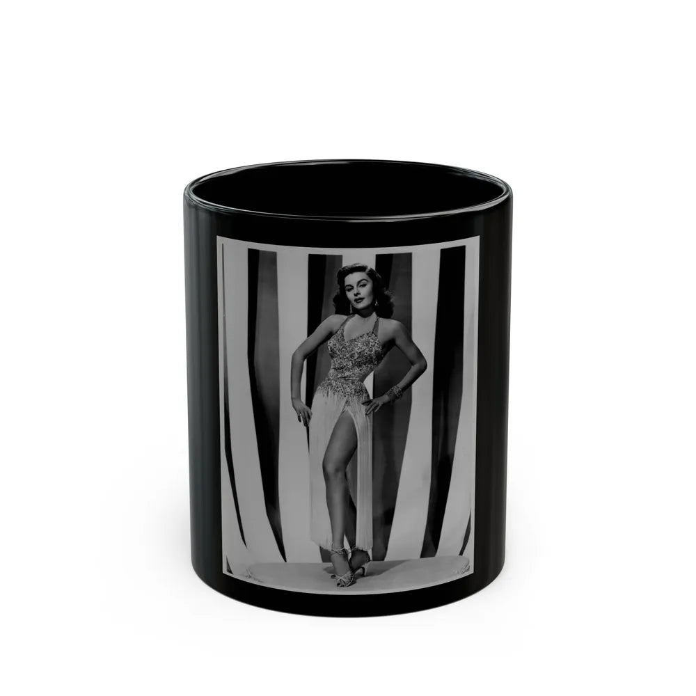 Elaine Stewart #117 (Vintage Female Icon) Black Coffee Mug-11oz-Go Mug Yourself