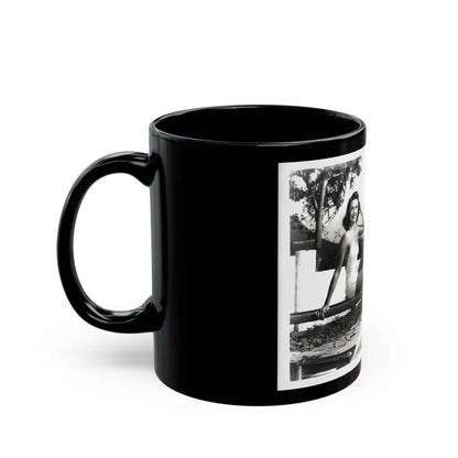 Dorothy Malone #245 - 8x10 B&W Full Body Early or Mid 50's 1-Piece Cheesecake Swimsuit Photo (Vintage Female Icon) Black Coffee Mug-Go Mug Yourself