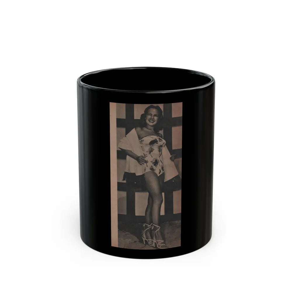 Terry Moore #592 - Magazine Page Photo (Vintage Female Icon) Black Coffee Mug-11oz-Go Mug Yourself