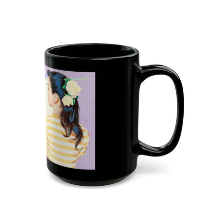 Dreaming, Magazine Illustration - Black Coffee Mug-Go Mug Yourself