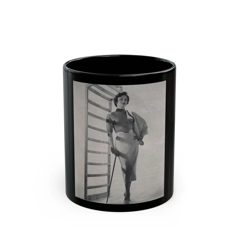 Carol Ohmart #59 - Page 1, Photo 3 of 4 Cropped from International Photographer Mag. June '55 (Vintage Female Icon) Black Coffee Mug-11oz-Go Mug Yourself