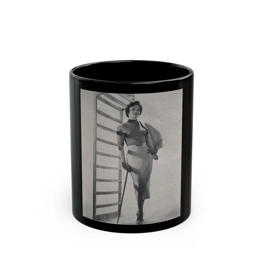 Carol Ohmart #59 - Page 1, Photo 3 of 4 Cropped from International Photographer Mag. June '55 (Vintage Female Icon) Black Coffee Mug-11oz-Go Mug Yourself