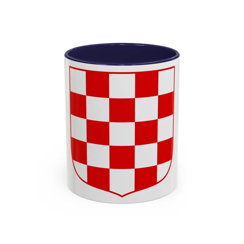 Coat of arms of Croatia (white chequy) - Accent Coffee Mug-11oz-Navy-Go Mug Yourself