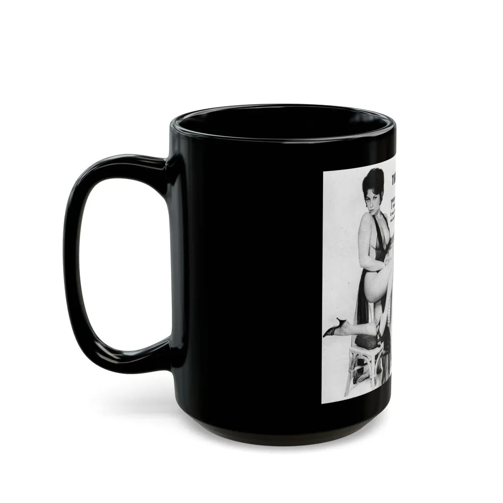 June Palmer #205 (Vintage Female Icon) Black Coffee Mug-Go Mug Yourself