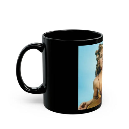 Julie Ege #22 (Vintage Female Icon) Black Coffee Mug-Go Mug Yourself