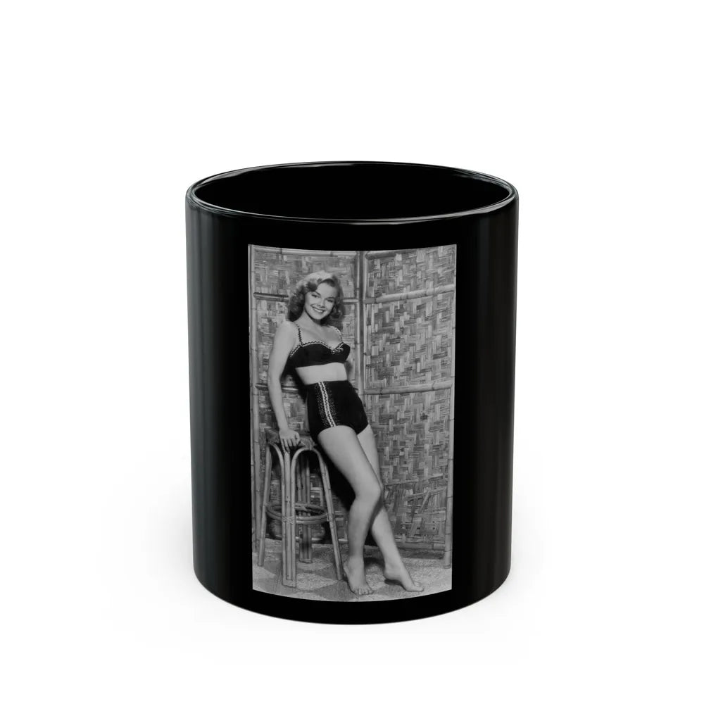 Leslie Parrish #272 (Vintage Female Icon) Black Coffee Mug-11oz-Go Mug Yourself