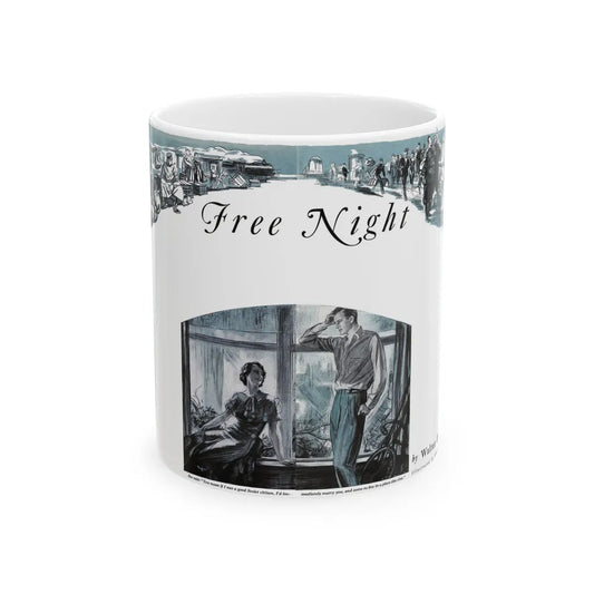 Free Night (1), Redbook, December 1934 - White Coffee Mug-11oz-Go Mug Yourself