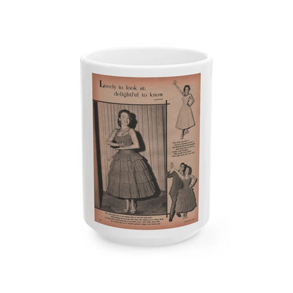 Terry Moore #524 - 8x11 Magazine Page Photos (Vintage Female Icon) White Coffee Mug-15oz-Go Mug Yourself