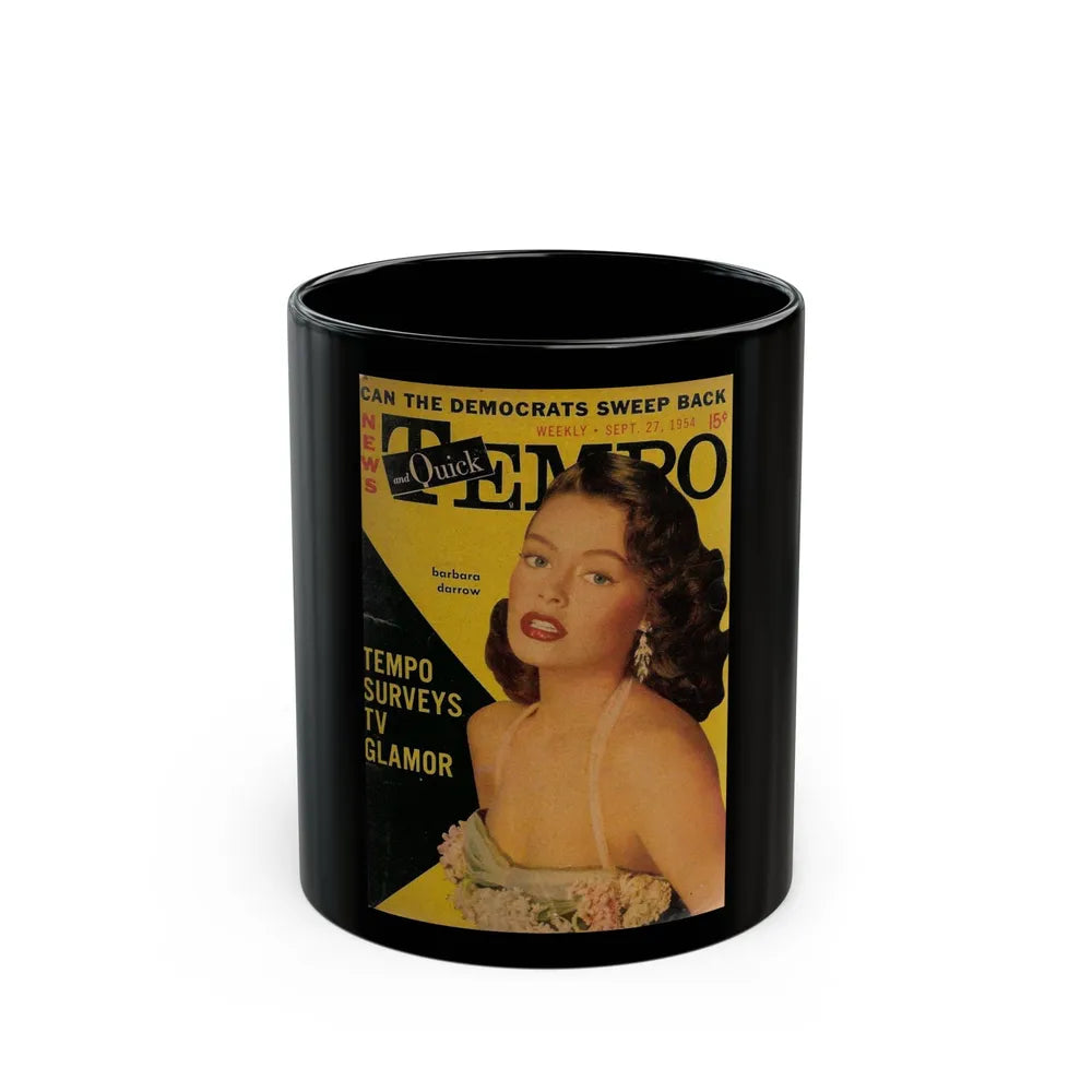 Barbara Darrow #19 - Mag. Cover (Vintage Female Icon) Black Coffee Mug-11oz-Go Mug Yourself