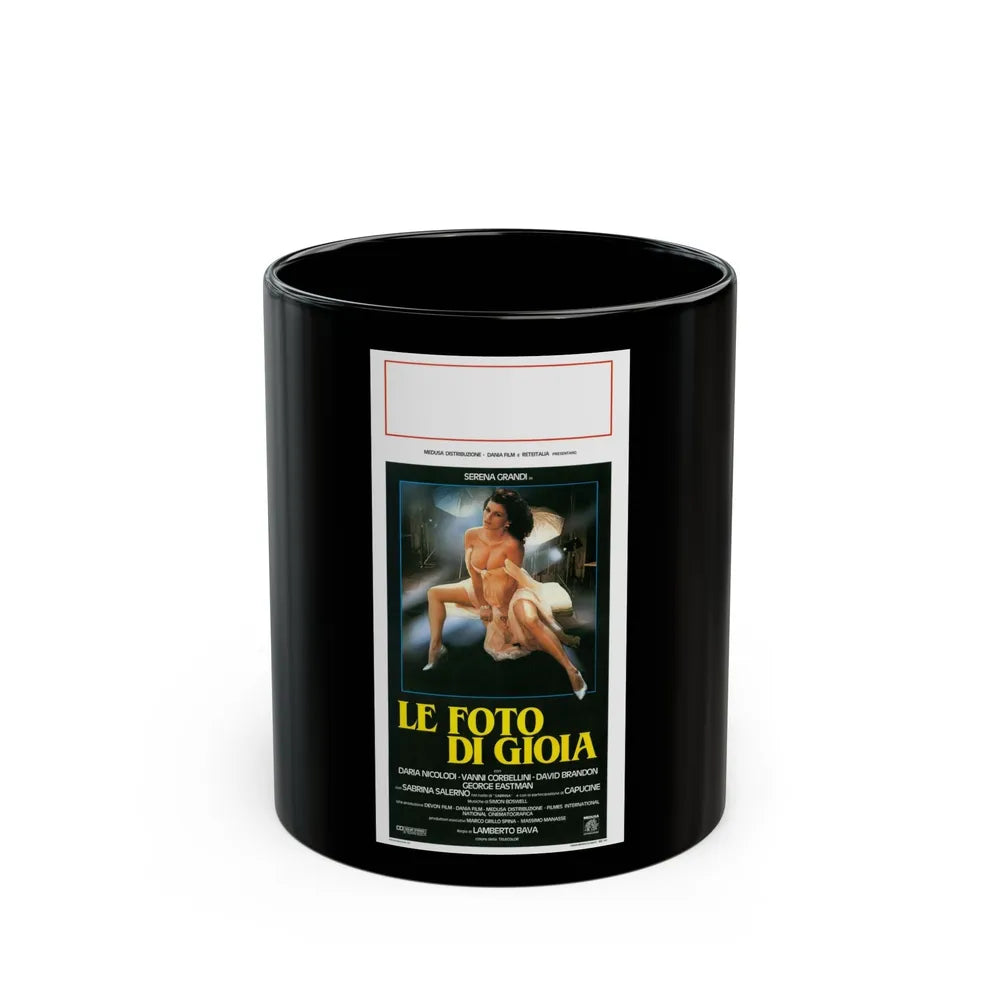 DELIRIUM PHOTO OF GIOIA 1987 Movie Poster - Black Coffee Mug-11oz-Go Mug Yourself