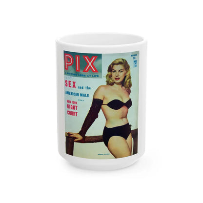 Barbara Nichols #95 - Mag. Cover (Vintage Female Icon) White Coffee Mug-15oz-Go Mug Yourself