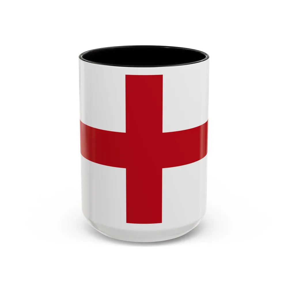 Flag of Genoa Italy - Accent Coffee Mug-15oz-Black-Go Mug Yourself