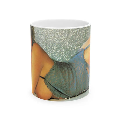 Linda Blair #164 - Topless (Vintage Female Icon) White Coffee Mug-11oz-Go Mug Yourself