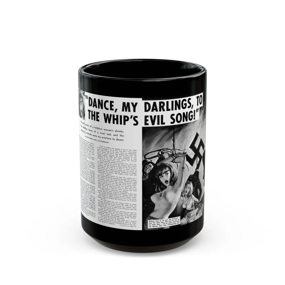 Dance, My Darlings, To The Whip's Evi Song, Man's Book, February 1973 - Black Coffee Mug-15oz-Go Mug Yourself