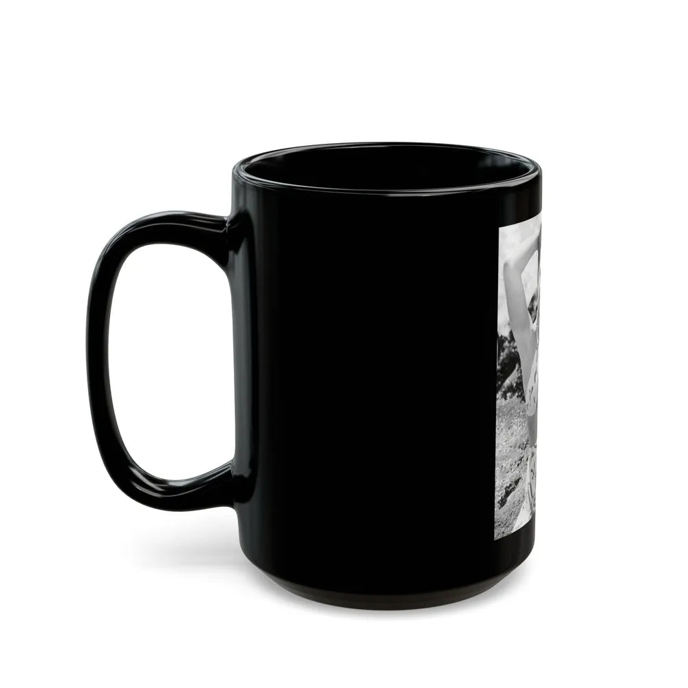 Cathy Downs #35 (Vintage Female Icon) Black Coffee Mug-Go Mug Yourself