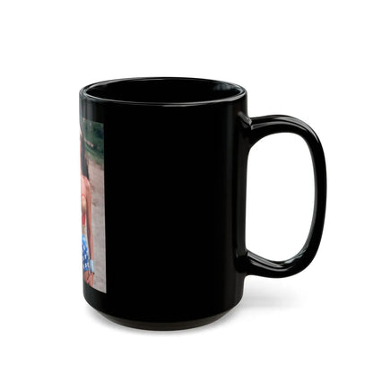 Lynda Carter #246 (Vintage Female Icon) Black Coffee Mug-Go Mug Yourself