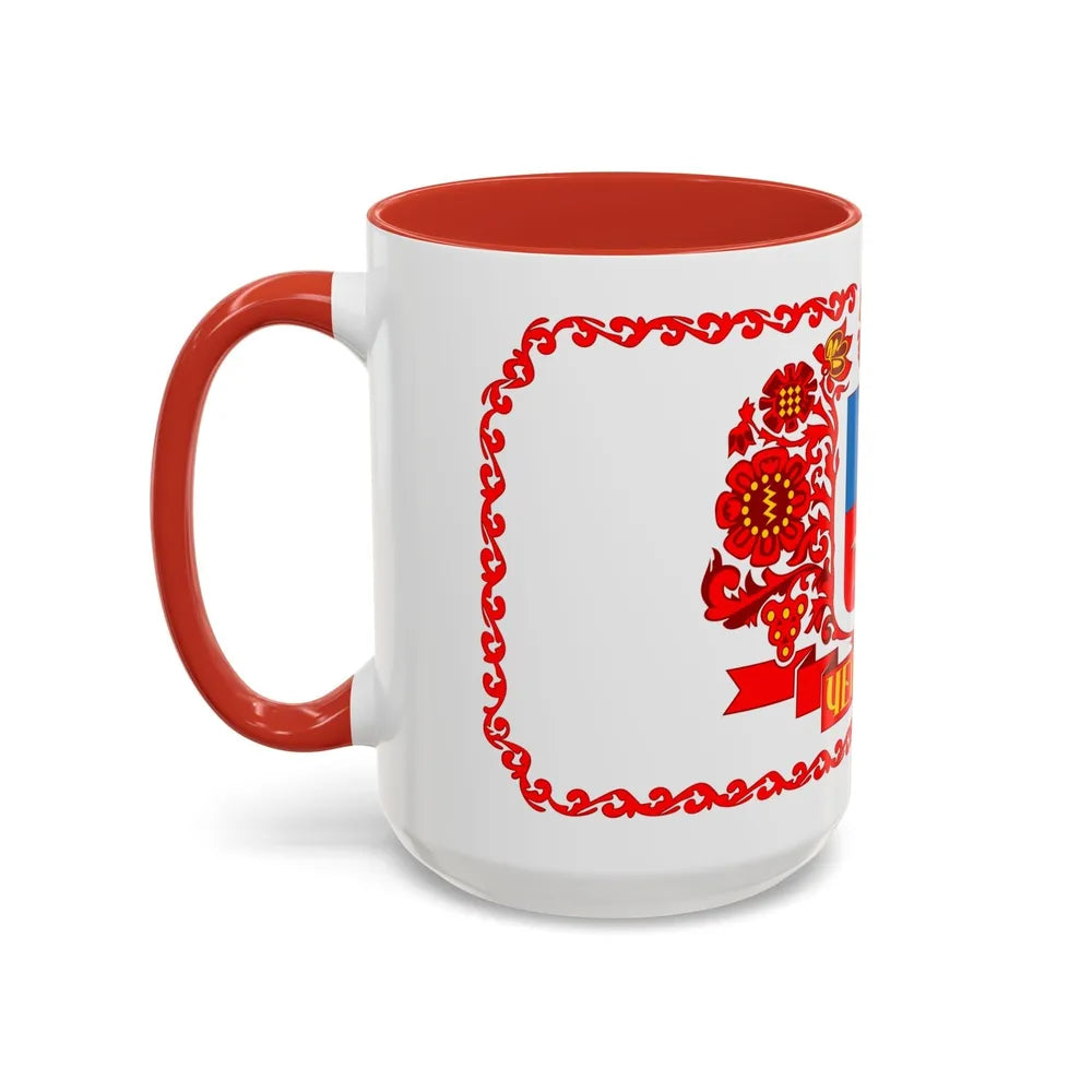 Flag of Cherkasy Ukraine - Accent Coffee Mug-Go Mug Yourself