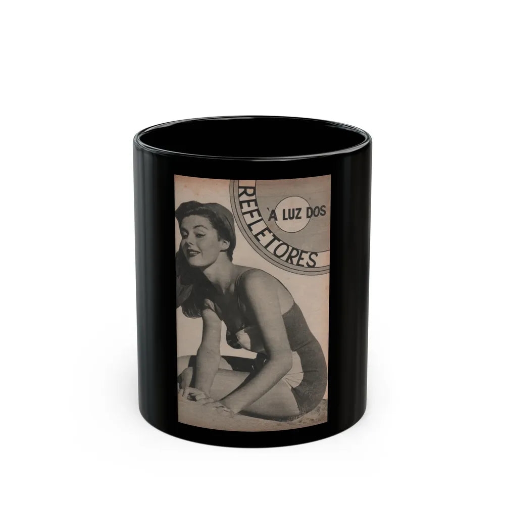 Elaine Stewart #171 - Pages 1 of 5 with, 1 Full Page B&W Photo from Aconteceu MARCO DE 1955 Brazilian Digest Mag. (Vintage Female Icon) Black Coffee Mug-11oz-Go Mug Yourself