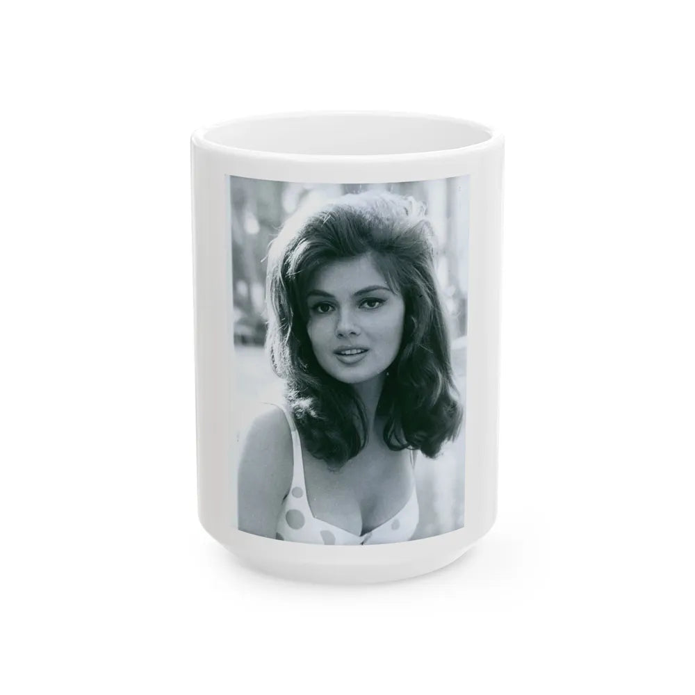 Pamela Tiffin #30 (Vintage Female Icon) White Coffee Mug-15oz-Go Mug Yourself