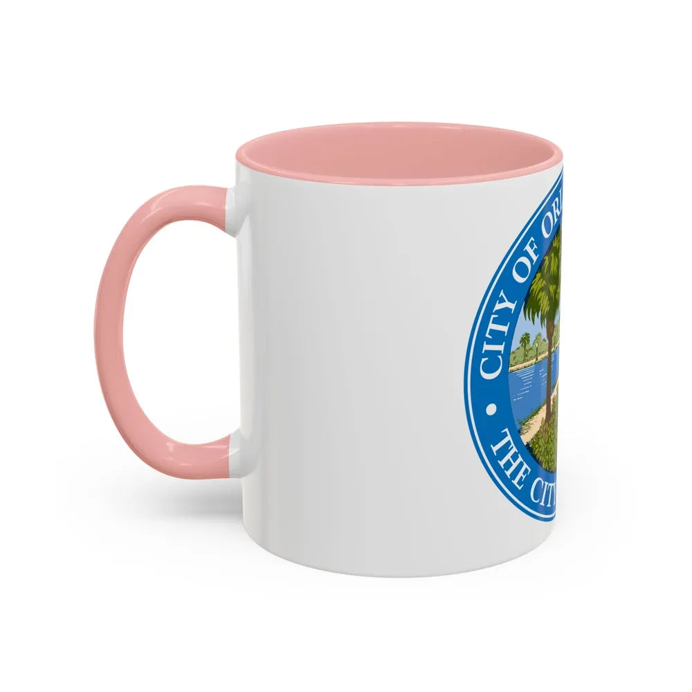 Seal of Orlando Florida - Accent Coffee Mug-Go Mug Yourself