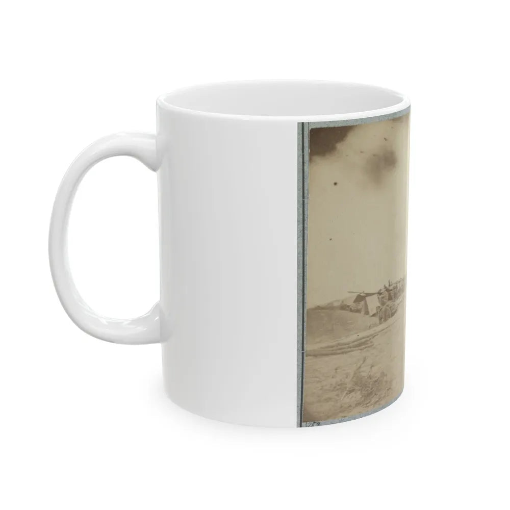 Cowan's Independent Battery, 1st N.Y., Inside One Of The Rebel Forts In Front Of Petersburg, 24th June 1864 (U.S. Civil War) White Coffee Mug-Go Mug Yourself