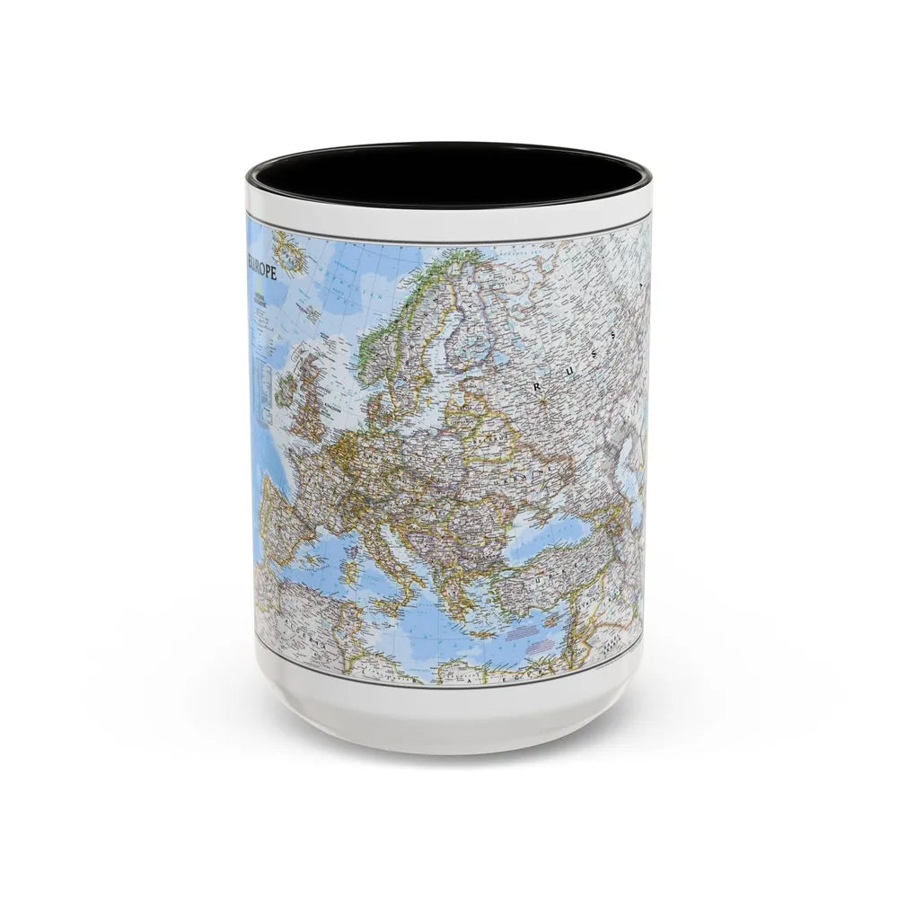 Europe (2004) (Map) Accent Coffee Mug-15oz-Black-Go Mug Yourself