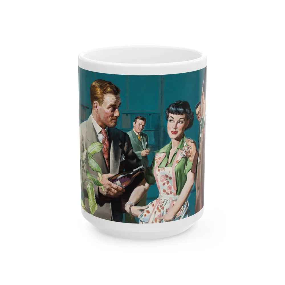 Female Conspiracy, The Saturday Evening Post magazine story illustration - White Coffee Mug-15oz-Go Mug Yourself