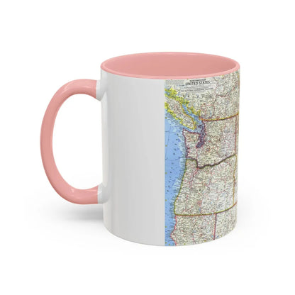 USA - Northwestern (1960) (Map) Accent Coffee Mug-Go Mug Yourself