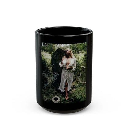 Veronica Carlson #99 (Vintage Female Icon) Black Coffee Mug-15oz-Go Mug Yourself