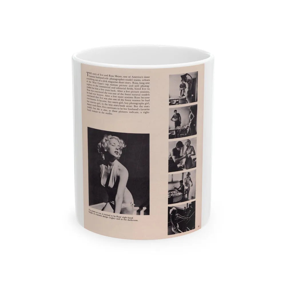 Eve Meyer #24 (Vintage Female Icon) White Coffee Mug-11oz-Go Mug Yourself