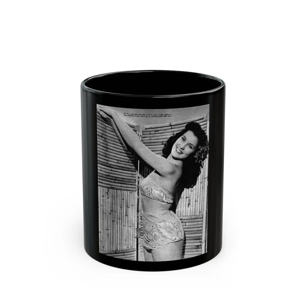 Debra Paget #172 (Vintage Female Icon) Black Coffee Mug-11oz-Go Mug Yourself