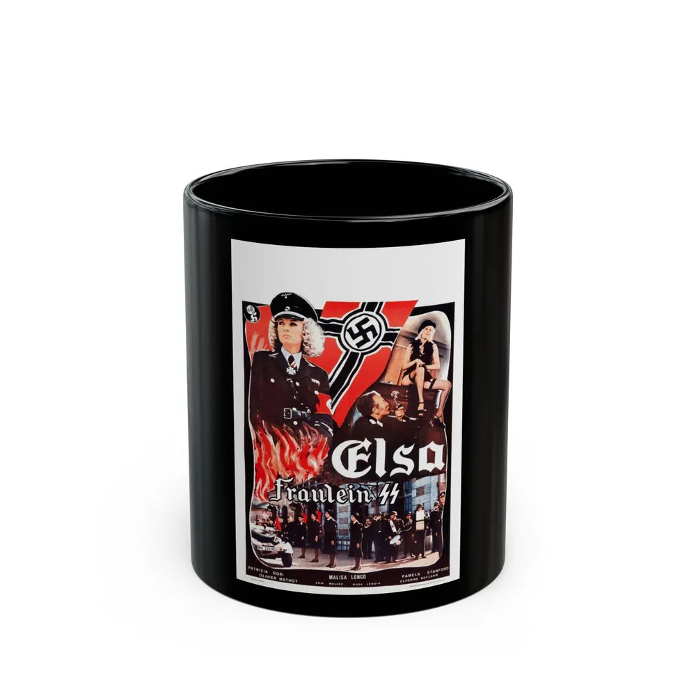 ELSA FRAULEIN SS (FRENCH) 1977 Movie Poster - Black Coffee Mug-11oz-Go Mug Yourself