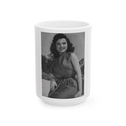 Debra Paget #306 (Vintage Female Icon) White Coffee Mug-15oz-Go Mug Yourself