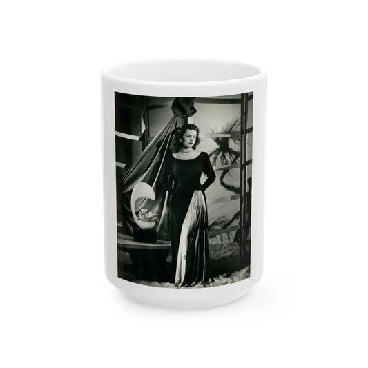 Faith Domergue #214 (Vintage Female Icon) White Coffee Mug-15oz-Go Mug Yourself