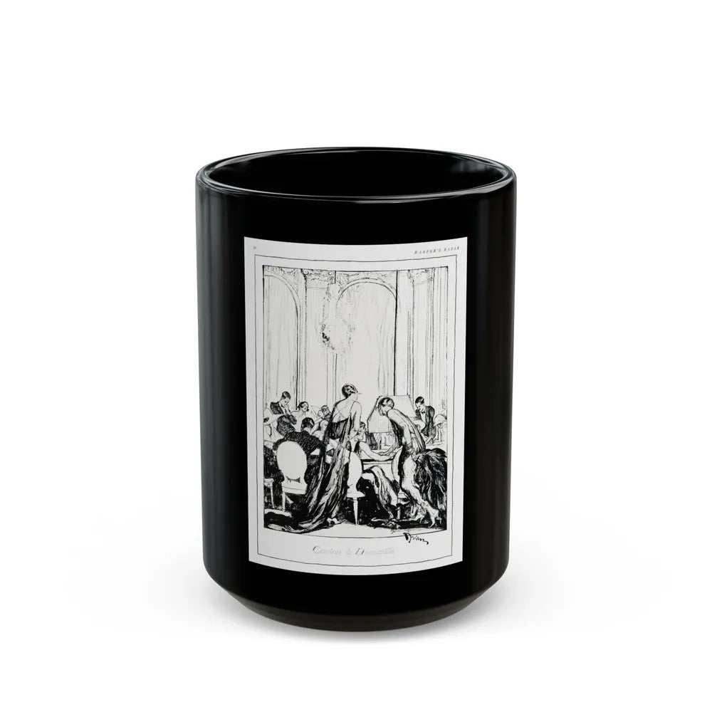 Casino a Deauville, Harper's Bazaar, July 1923 - Black Coffee Mug-15oz-Go Mug Yourself