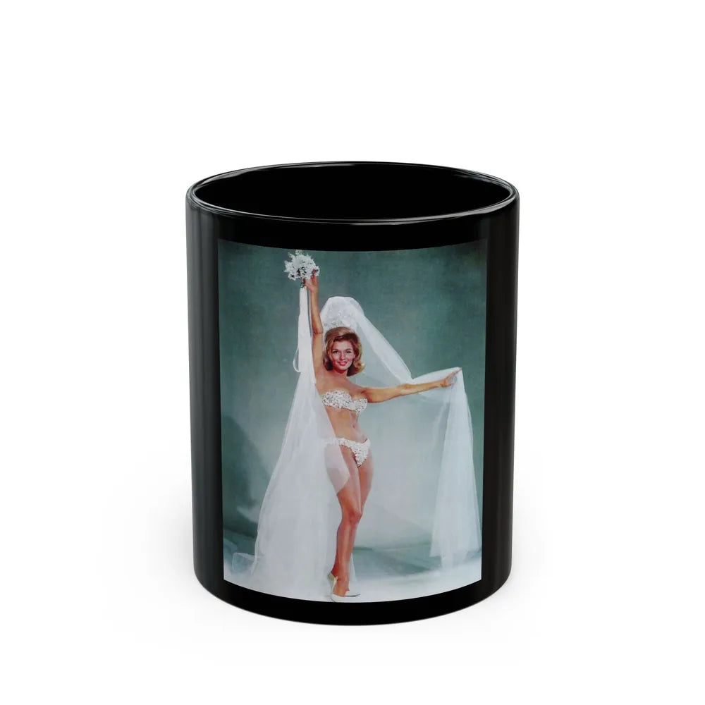 Nancy Kovack #221 (Vintage Female Icon) Black Coffee Mug-11oz-Go Mug Yourself